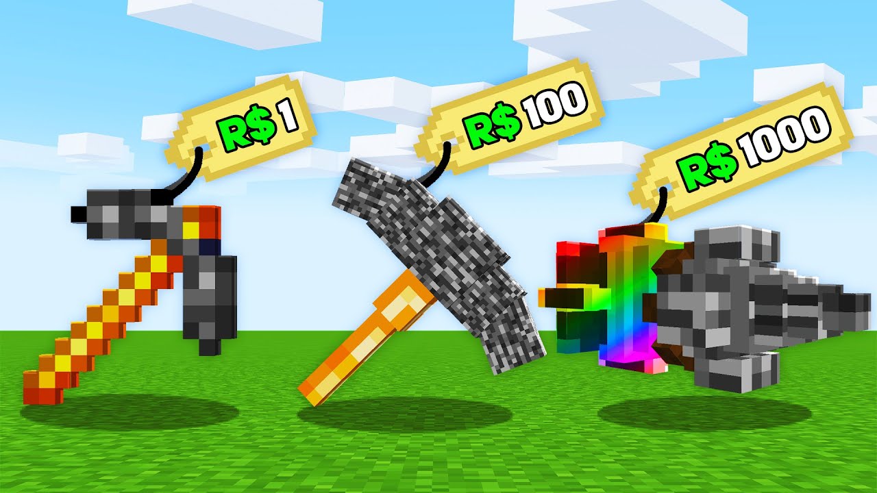 COMPRAMOS ITENS DE BEDROCK NO MINECRAFT
