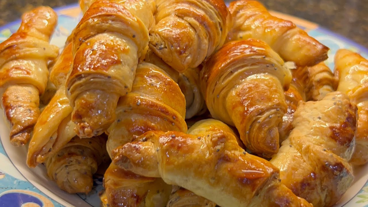 Turkish Croissants (Турецкая булочка - Turkcha kurassanlar) - YouTube