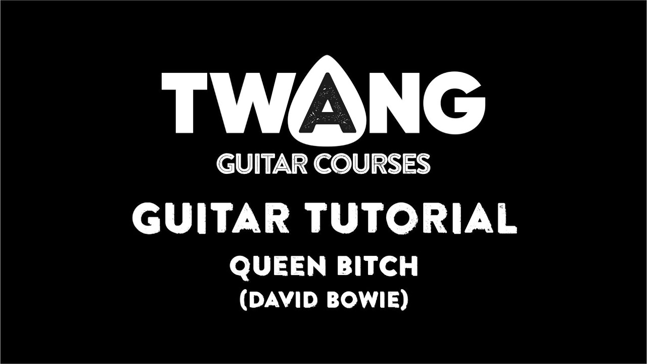 Queen Bitch (David Bowie) GUITAR TUTORIAL(All parts covered including beginners acoustic version)