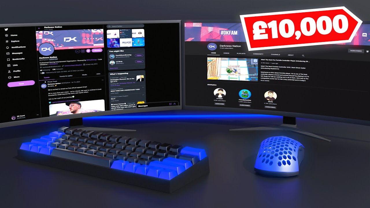 Team DKNation Best Gaming Setup Tours (£10,000) Ft. Effex, Markk, Lewis, Cyfon