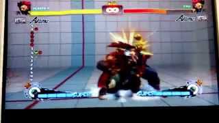 USF4 AKUMA Bnb ex demon flip cross up setup