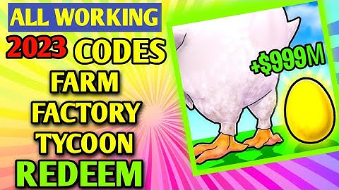 All *New*  Farm Factory Tycoon   Codes 2023 | Codes for  Farm Factory Tycoon   - Roblox Code
