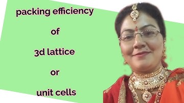 Solid states: Part 4 , Packing efficiency