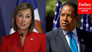 Iowa Gov. Kim Reynolds Participates In A Fair-Side Chat With Larry Elder