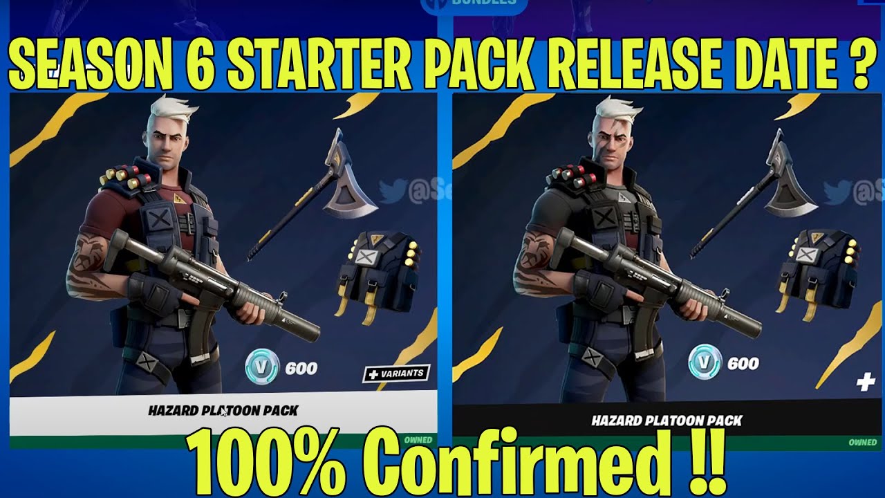 NEW SEASON 6 STARTER PACK RELEASE DATE in Fortnite Item shop ? Season 6 Hazard Platoon Starter Pack