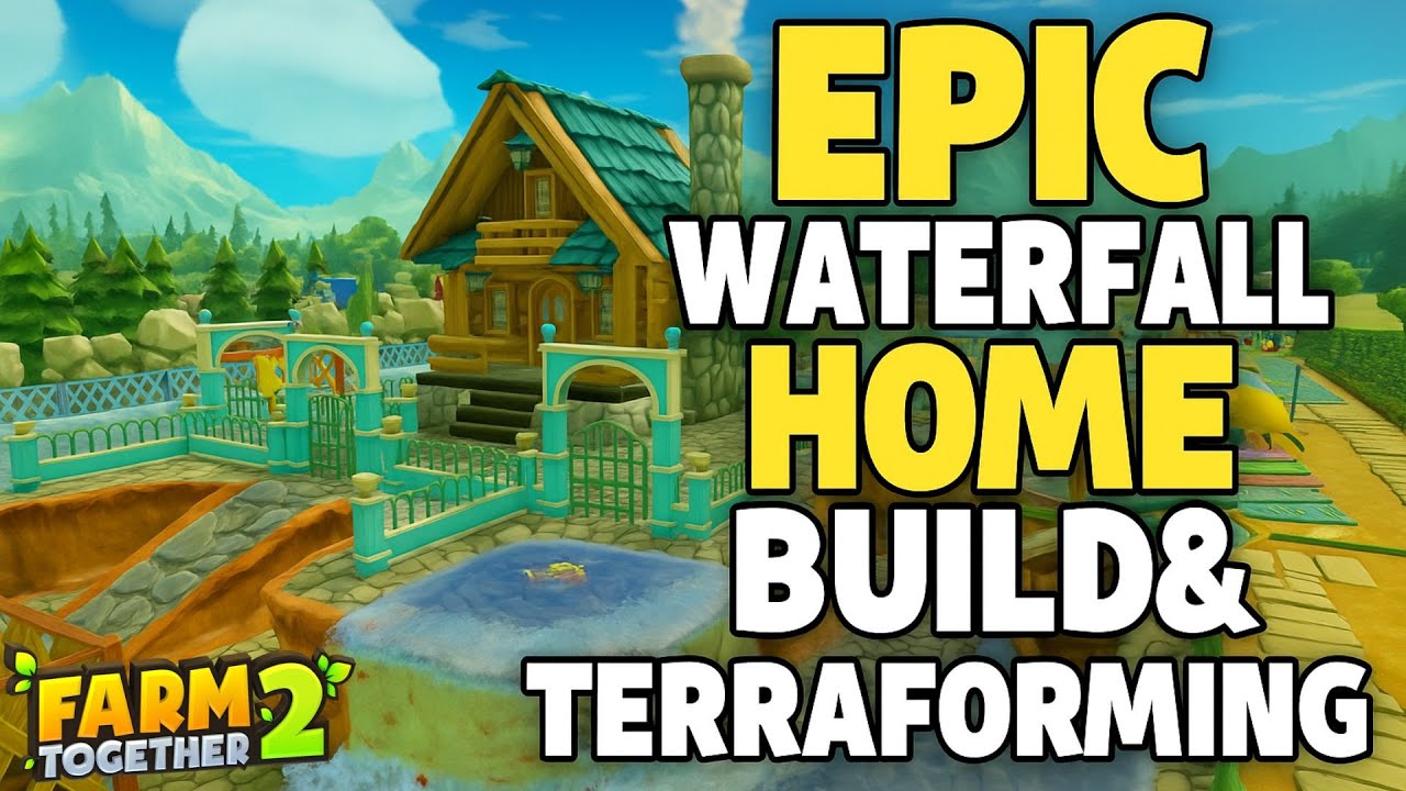 Farm Together 2: EPIC Waterfall Home Build & Terraforming Guide!