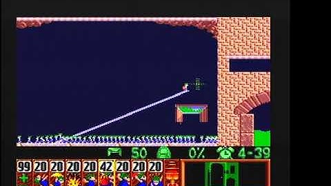 Lemmings SNES Tricky 11 Lemmings in the attic 10179 points (100% saved & 11 items used)