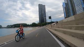 4K Time-Lapse Full 18Miles of Chicago Lakefront Bike Trail From North to South