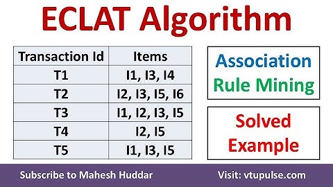ECLAT algorithm Equivalence Class Clustering and bottom-up Lattice Traversal by Vidya Mahesh Huddar