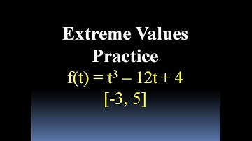 Extreme Values (Practice & Review) Problem