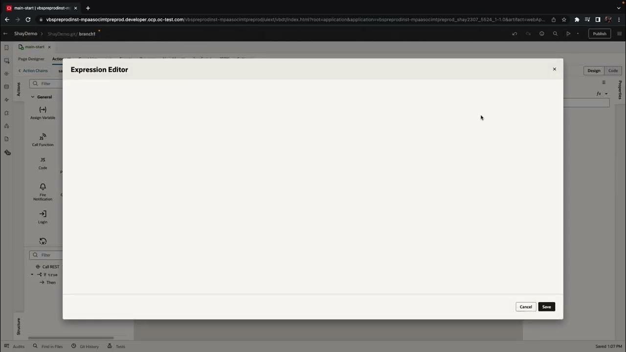 Declarative JavaScript Action Chains in Visual Builder - YouTube