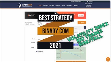 How to Profit In The Volatility Index 100 Trades Rise/Fall - Best Strategies Binary.com 2021