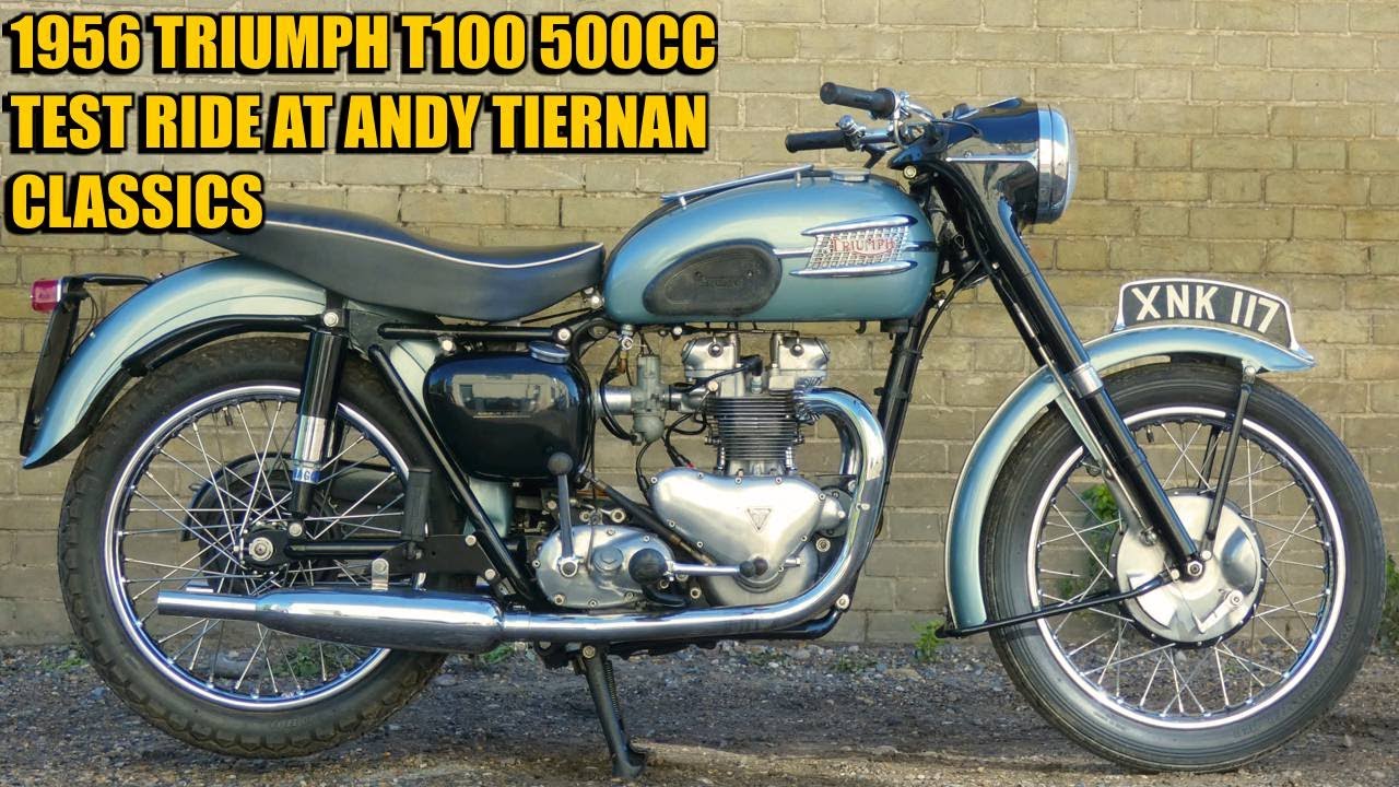 Triumph T100 500cc 1956 года на гонках Andy Tiernan Classics 