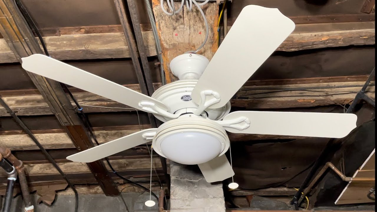 Hunter Mariner Ceiling Fan 52” (White)(Marine II Light Kit) YouTube