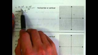 Hyperbolas in Standard Form