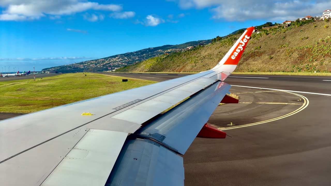 [4K] CRAZY! Madeira Funchal Landing | EasyJet | Airbus A320-214 | FNC | U27751 | OE-ICB