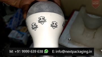 LED BULB PAD PRINTING MACHINE, LOGO PRINTING MACHINE, PAD PRINTING MACHINE VIDEO