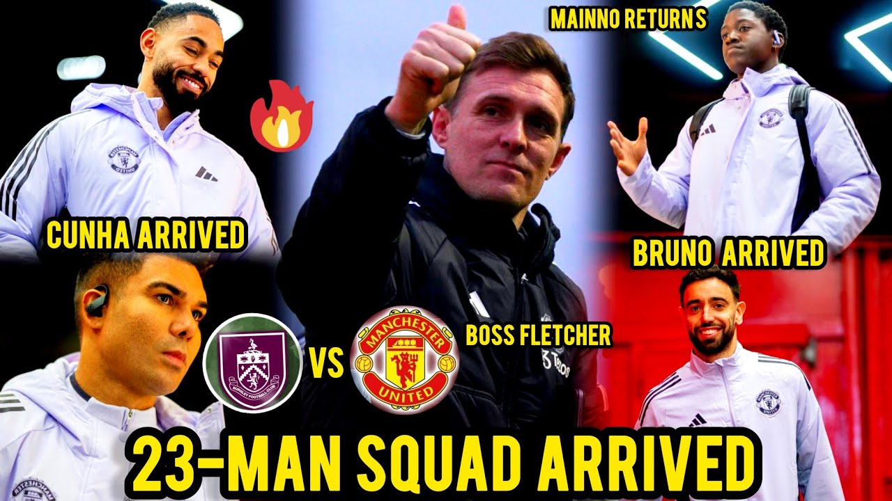 Срочная новость! 🔴 Состав «Манчестер Юнайтед» из 23 игроков официально прибыл на стадион «Тёрфмур...