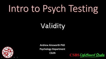 PsychTesting: Validity