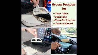 Mini Broom Desktop Sweep Cleaning Keyboard Car Brush With Dustpan Set Penyapu Penyodok Kecil
