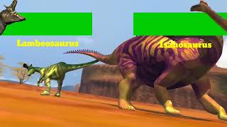Lambeosaurus Vs Isanosaurus - With Healthbars