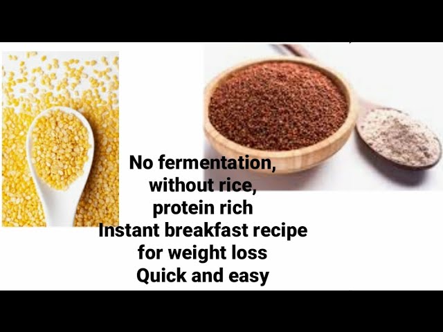 Without rice ,nofermentation  weight loss breakfast recipe - breakfast recipe - Instant Ragi dosa | Healthy and Tasty channel