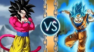 Super Goku VS GT Goku Power Levels HD (DBS Manga VS DBGT)