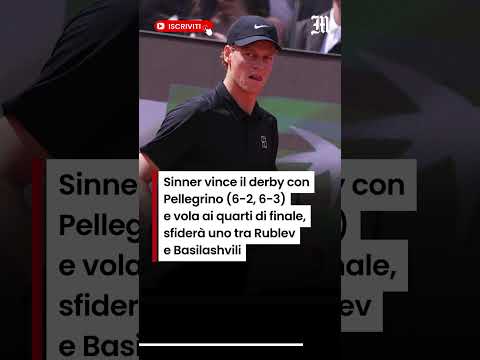 Video Internazionali di Roma, Sinner vince il derby con Pellegrino (6-2, 6-3) e vola ai quarti di finale