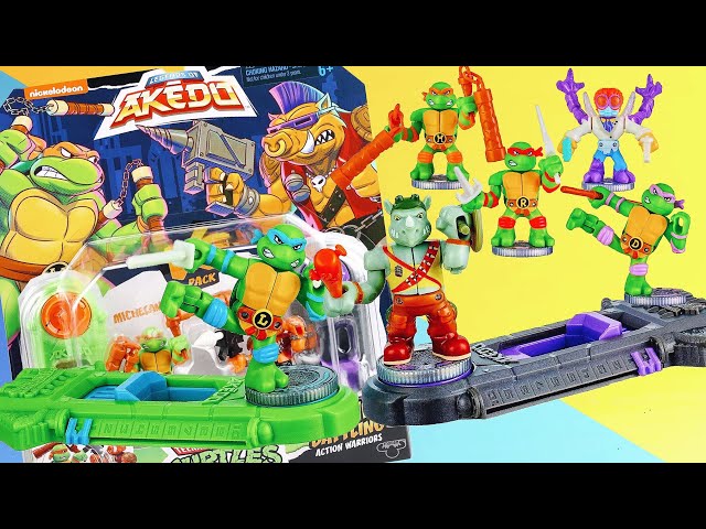 💥Akedo Teenage Mutant Ninja Turtles Complete Figure Set & Battle Arena  NEW! 💥