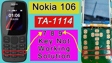 Nokia 106 TA-1114 Keypad Solution | 7 8 9 Keypad Not Working Solution | Keypad Jumper Ways