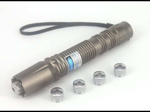 【B830 Gray】1000mW 450nm Blue Laser Pointer with 5 Changeable Pattern Lenses@CoolLaserPointers.com