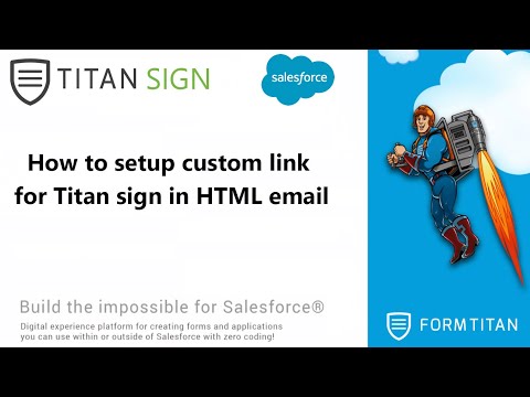 How to setup custom link for Titan sign in HTML email