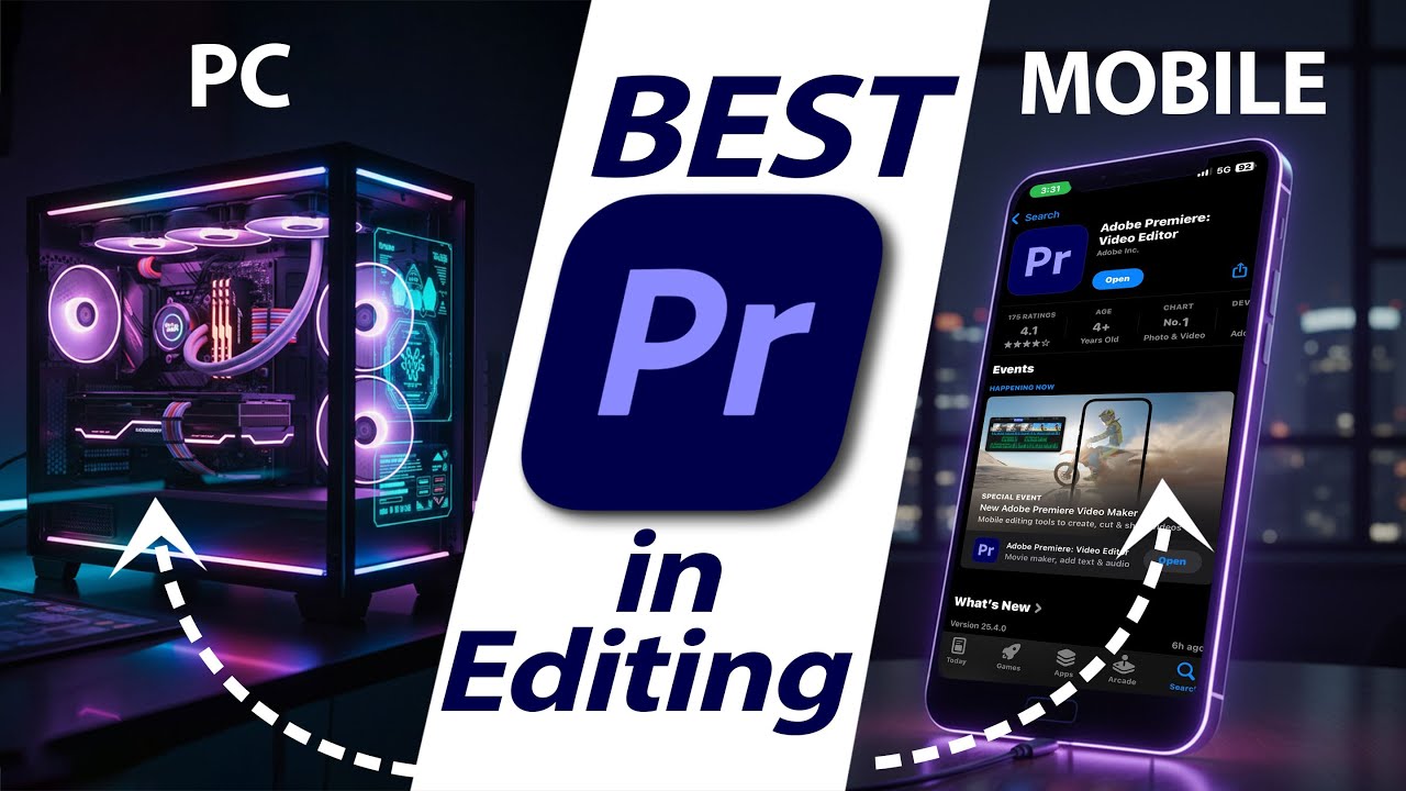Premiere Mobile Vs Premiere Pro PC | Premiere Pro Mobile | - YouTube