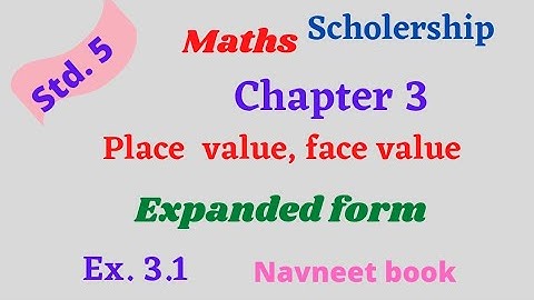 Class  5 Scholership Maths Ex. 3.1 Navneet book