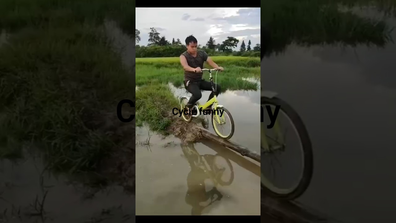 stunt with cycle  in water