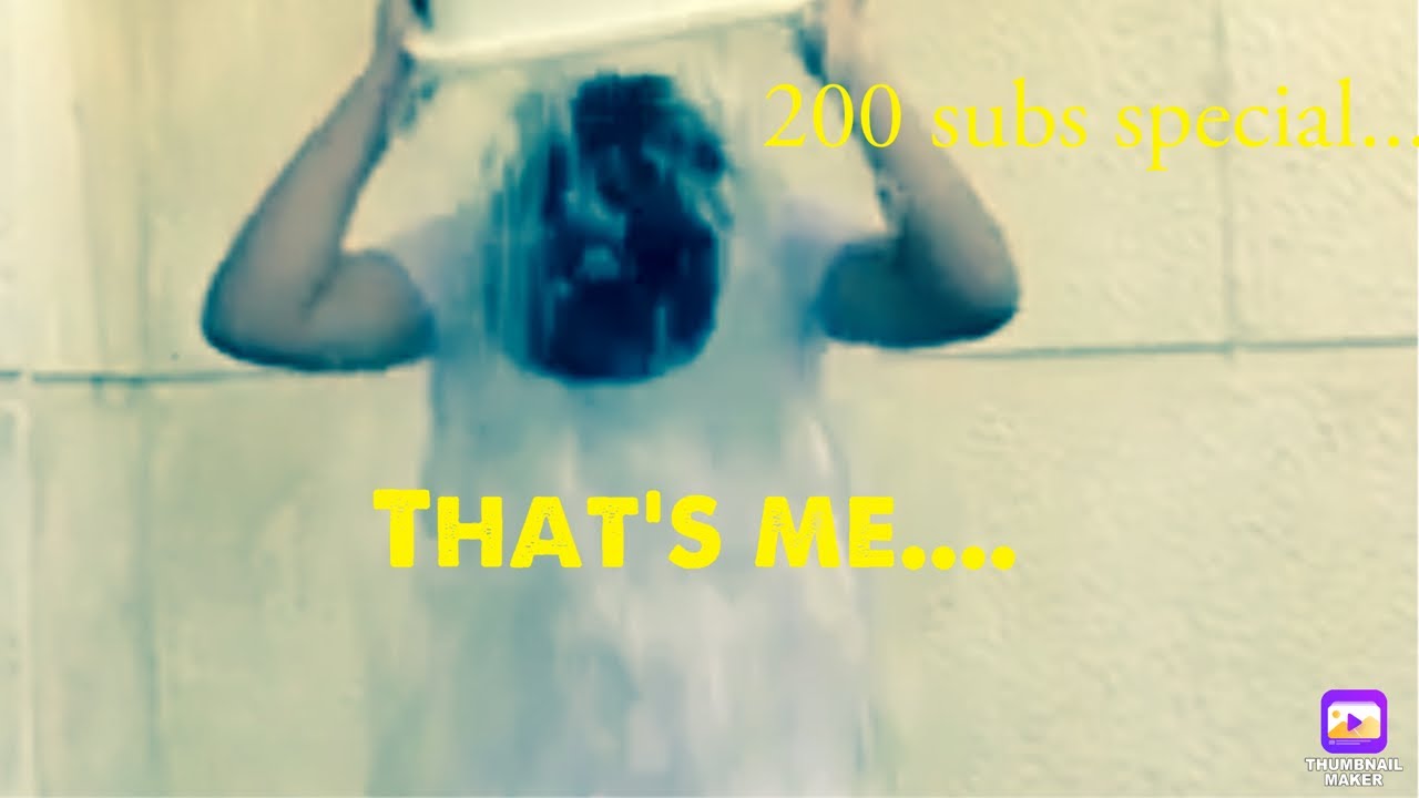 Pouring 16 bucket of cold water on my head for 200 special YouTube