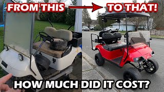 Price Breakdown On The 670cc Predator Swapped E-Z-GO TXT Golf Cart Build!
