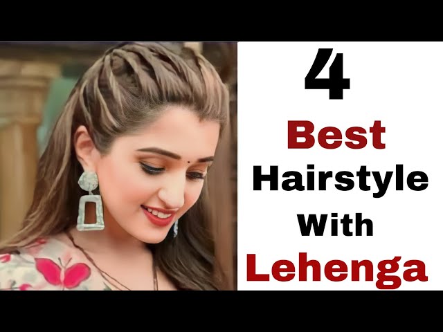 3 cute hairstyle for lehenga | hair style girl | open hair hairstyles |  simple hairstyle - YouTube