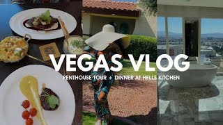 VEGAS VLOG!! LUXURY PENTHOUSE TOUR|| DINNER AT GORDON RAMSAY HELLS KITCHEN