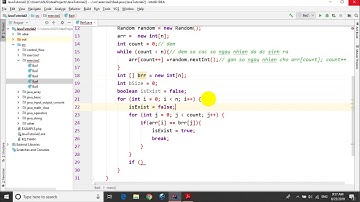 Bài tập Java - Bài 2.4: Mảng ngẫu nhiên-loại bỏ phần tử trùng nhau