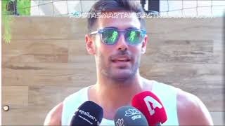 Kostas Martakis - Beach Volley Charity Tournament by WIN HELLAS (Backstage Interviews)