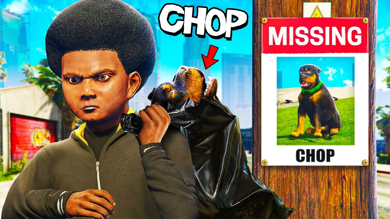 Did Franklins KID STEAL CHOP in GTA 5?