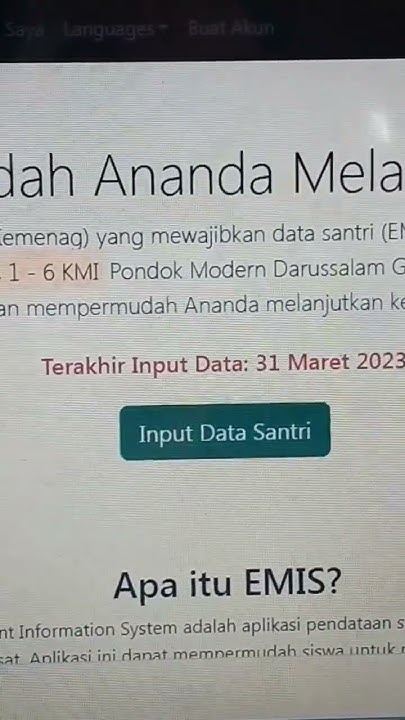 Input data santri gontor EMIS #gontor #santri #EMIS - YouTube
