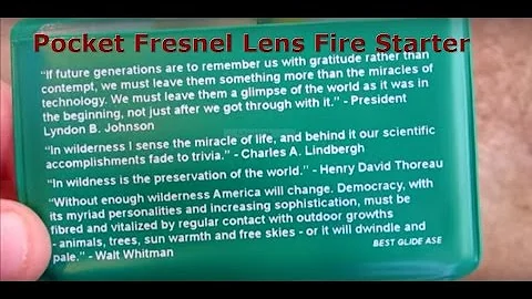 Pocket Fresnel Lens Fire Starter