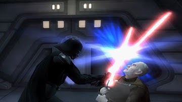 Darth Vader vs Count Dooku aboard the Invisible Hand - Revenge of The Sith PS2 Vader Gameplay
