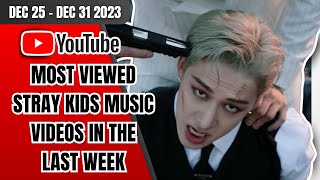 [TOP 20] MOST VIEWED STRAY KIDS MUSIC VIDEOS ON YOUTUBE IN THE LAST WEEK | DEC 25 – DEC 31 2023