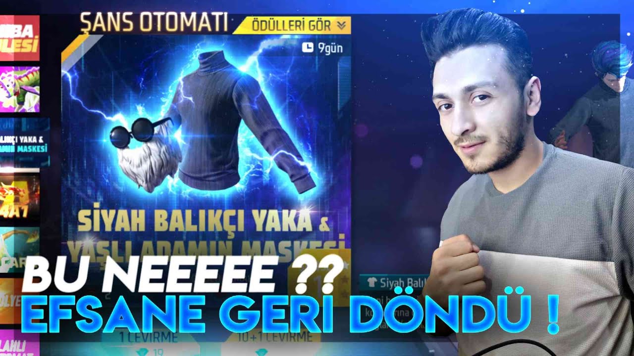 EFSANE GERI GELDI SIYAH KAZAK  ELMASLARI BAS BAS FREE FIRE