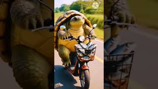cat and tortoise funny video 😀😃 #creative #youtube #stories #ai #video #youtubeshorts