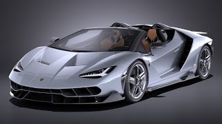 3D Model Lamborghini Centenario LP770-4 Roadster 2017 at 3DExport.com