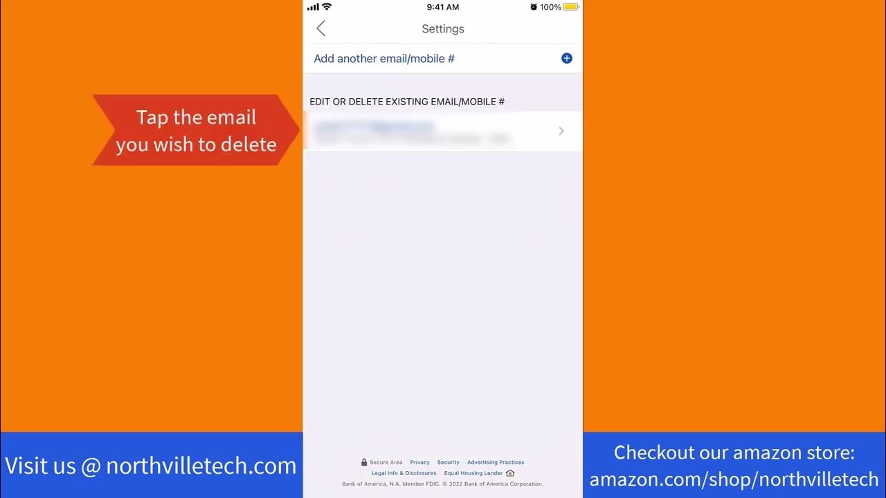 Delete Your Existing Zelle Email From Bank of America App YouTube